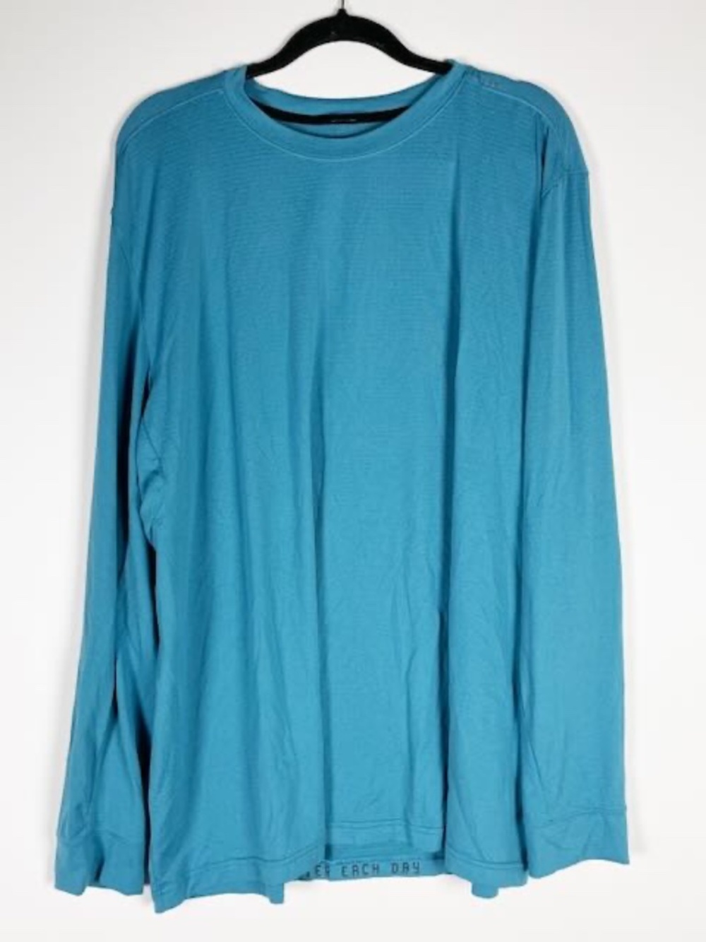 Lululemon Men's Crew Neck Athletic Work Out Long Sleeve Tee Shirt Blue XXL
